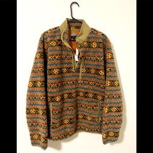 J CREW NORDIC SHERPA-FLEECE HALF-ZIP PULLOVER